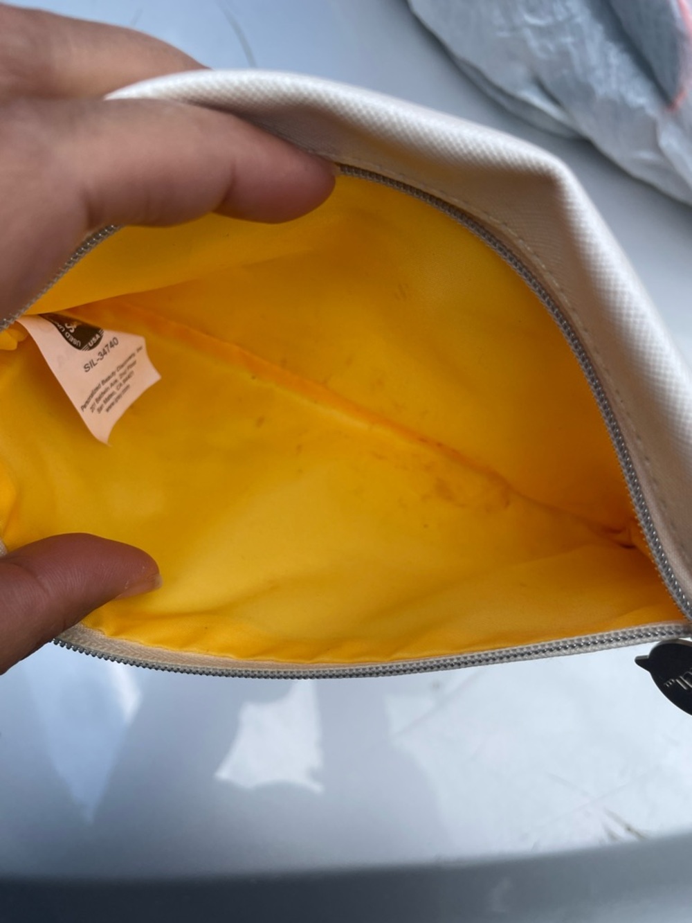 Sanrio Gudetama White & Yellow Zip Pouch - Picture 3 of 5